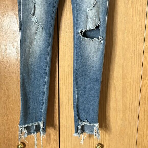 One Teaspoon Freebird II Distressed Skinny Jeans Sz 26 - Picture 4 of 10